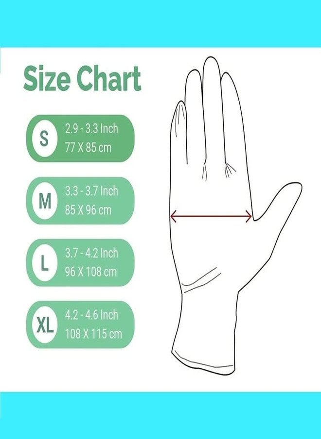 Cowox Latex Powder Free Multipurpose Uses White Hand Gloves For Kitchen/Cleaning/Gardening/Food Grade/Non Tearable||Size-M,100 Pieces, Latex - Image 4